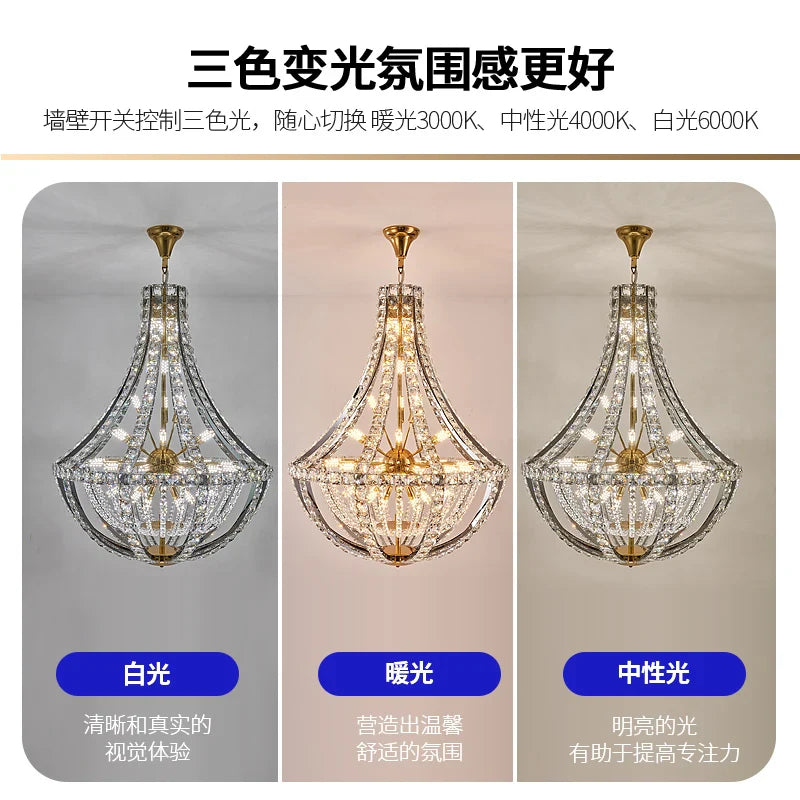 Afralia™ Crystal Chandelier: Modern Luxury for Living, Dining, Bedroom