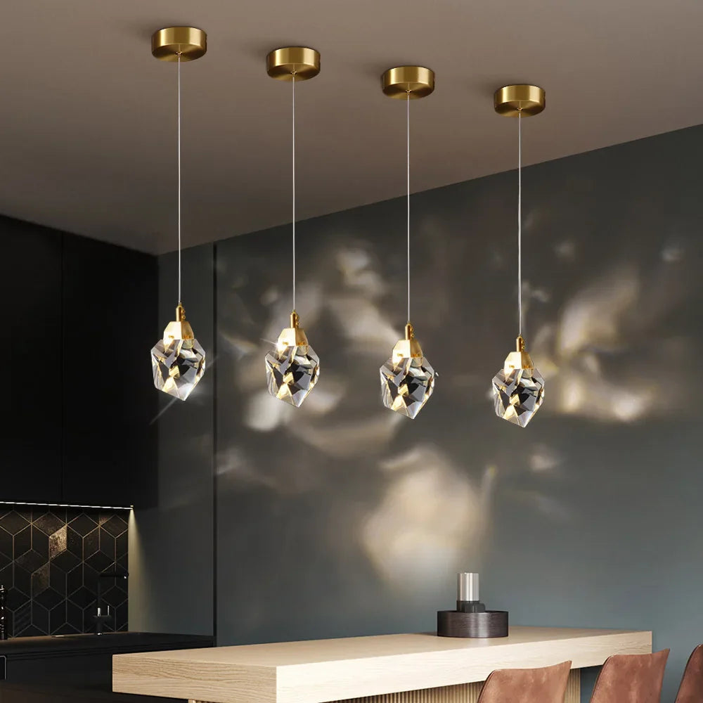 Afralia™ Crystal LED Chandelier: Modern Staircase & Living Room Pendant Light Fixture