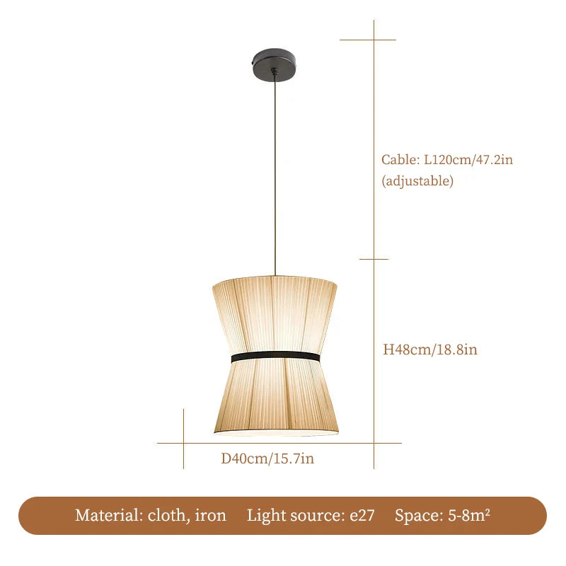 Afralia™ Cocoon Cloth Chandelier: Japanese Pendant Lamp for Home Kitchen Decor