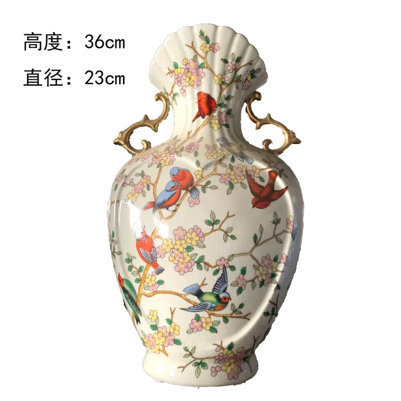 Afralia™ European Style Ceramic Vase Ornaments for Elegant Home Decor