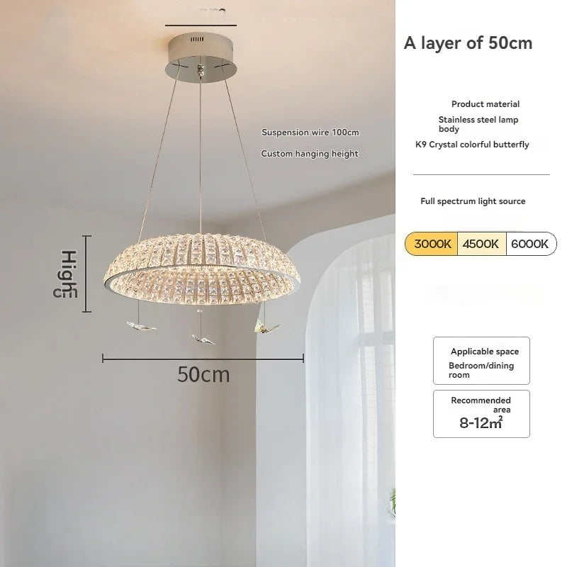 Afralia™ Crystal Chandelier Modern Luxury Villa Hall Main Light