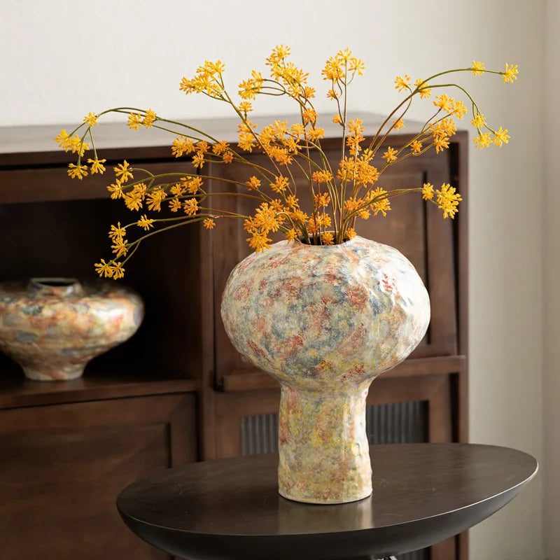 Afralia™ Unique Ceramic Vase Vintage Bottle Flower Arrangement Decoration Home