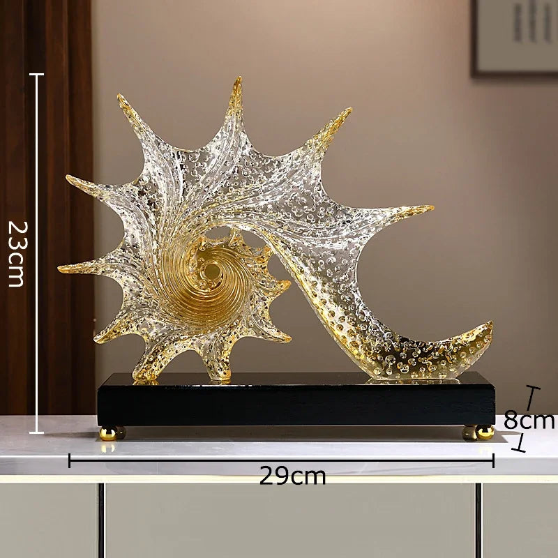 Afralia™ Bubble Conch Sculpture | Resin Desk Decoration | Home Room Aesthetic Decor