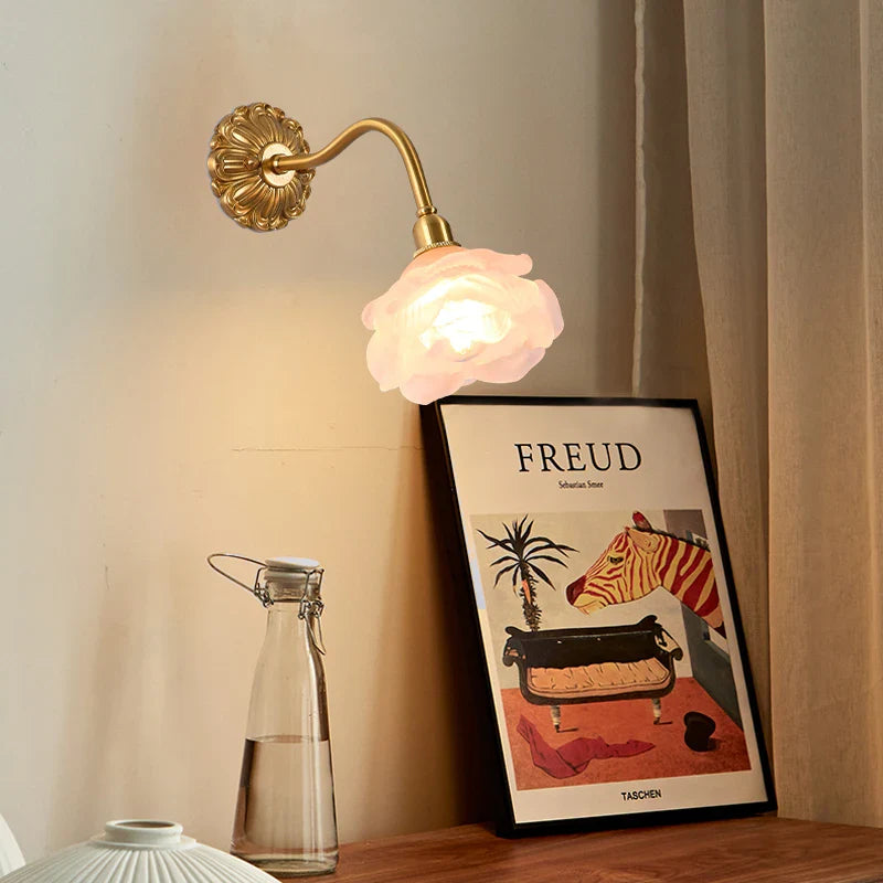 Afralia™ Copper Arm LED Wall Lamp for Stair, Bedroom, Living Room, Bathroom Mirror Light