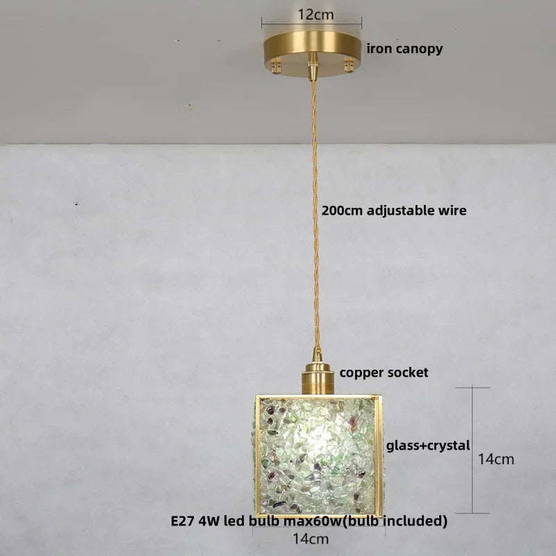 Afralia™ Crystal Glass LED Pendant Lamp, Adjustable Modern Luxury Hanging Lights