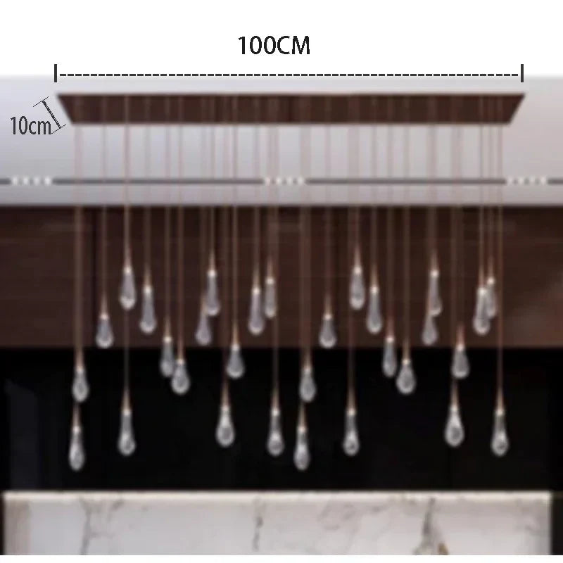 Afralia™ Crystal Drop Chandelier: Elegant Lighting for Home Decor, Living Room, Dining Room, Lobby