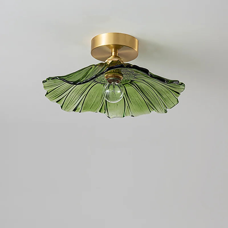 Afralia™ Glass Copper Nordic Ceiling Lamp for Living Room & Balcony.