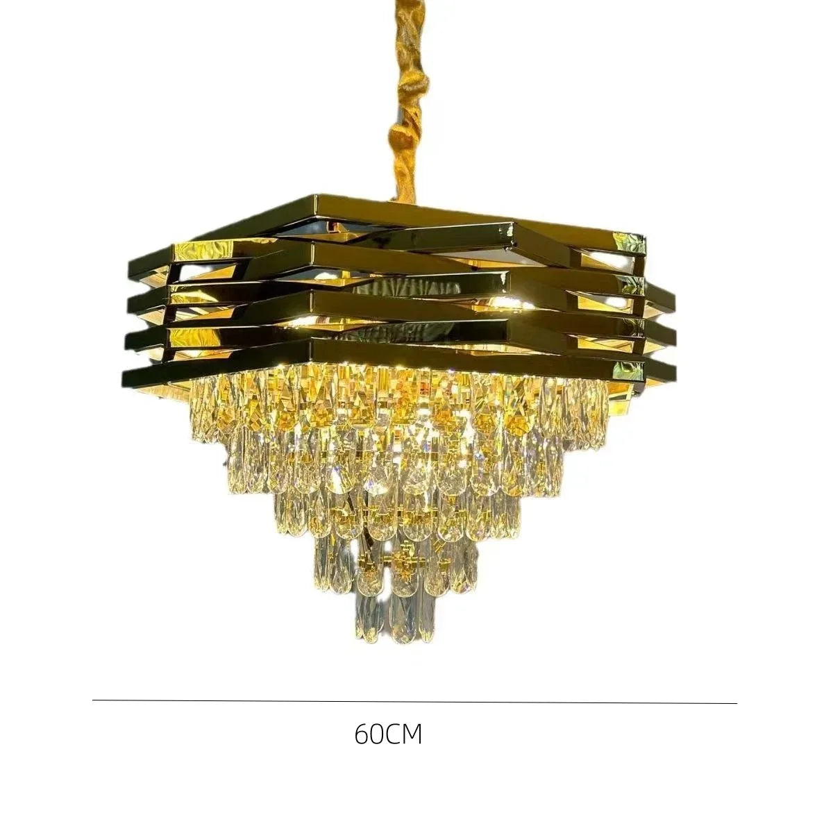 Afralia™ Modern Crystal Ceiling Chandelier 3 Level Pendant Light for Living Room