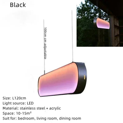 Afralia™ LED Sunset Chandelier: Remote Control Color Atmosphere Lighting Fixtures