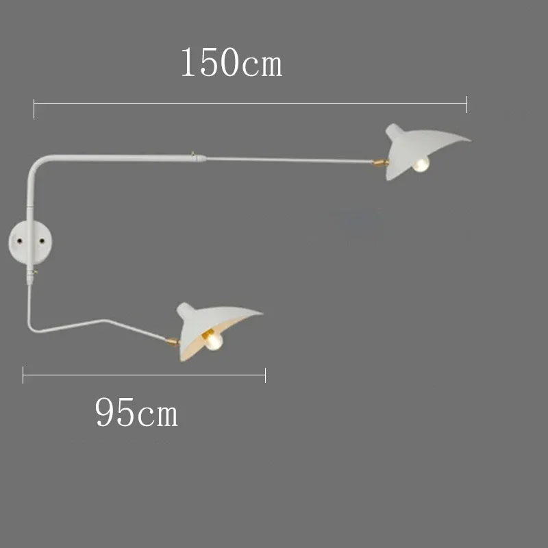 Afralia™ Long Arm LED Wall Sconce Lamp with Adjustable Angle for Living Room and Bedroom