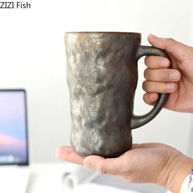 Afralia™ Ceramic Coloured Mug Set 620ml - Tea Cup, Coffee Mug, Milk Cup