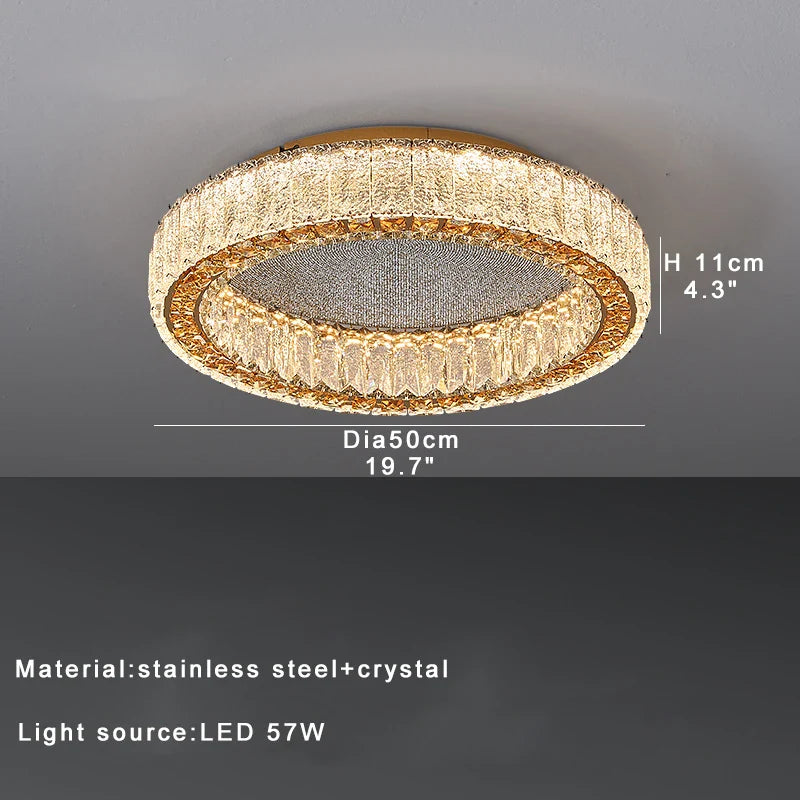 Afralia™ Crystal Ceiling Lamp: Luxury Postmodern Design for Living Room & Bedroom