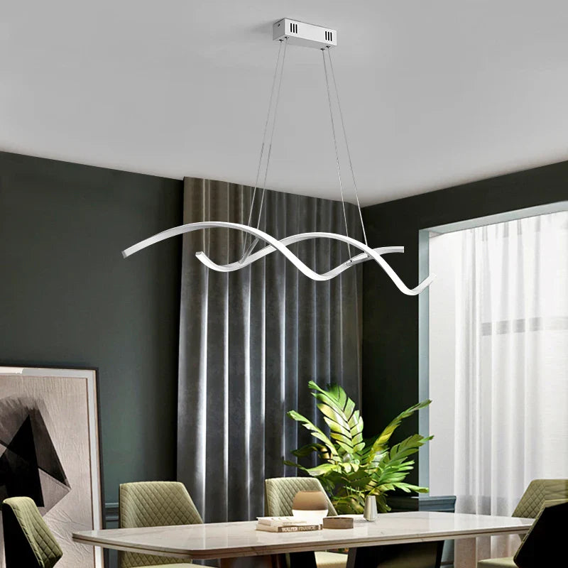 Afralia™ Nordic Minimalist LED Chandelier: Modern Aluminum Copper Pendant Lamp for Home Decor