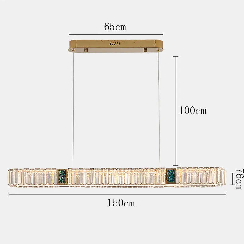 Afralia™ Crystal Pendant Chandelier for Home Decor, Luxury Lighting for Living Room, Bedroom, Kitchen