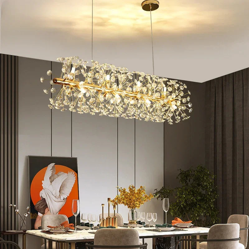 Afralia™ Modern LED Ceiling Chandelier for Home Decor & Lighting