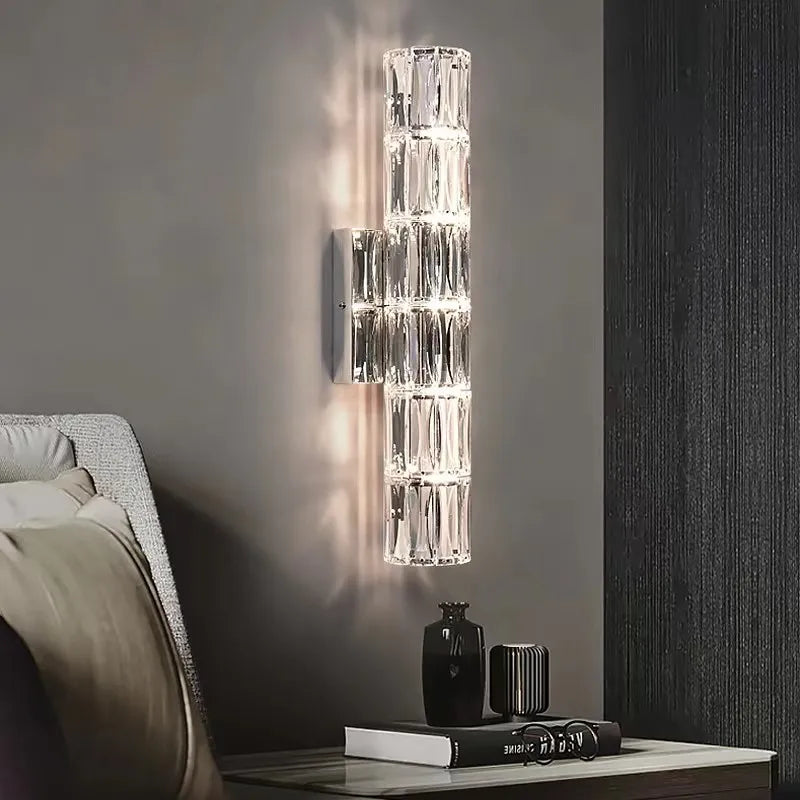 Afralia™ Luster Crystal Wall Sconces: Modern Elegant Glass Wall Light Fixtures