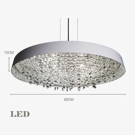 Afralia™ Clear Crystal Pendant Light Chandelier for Living Room & Bedroom