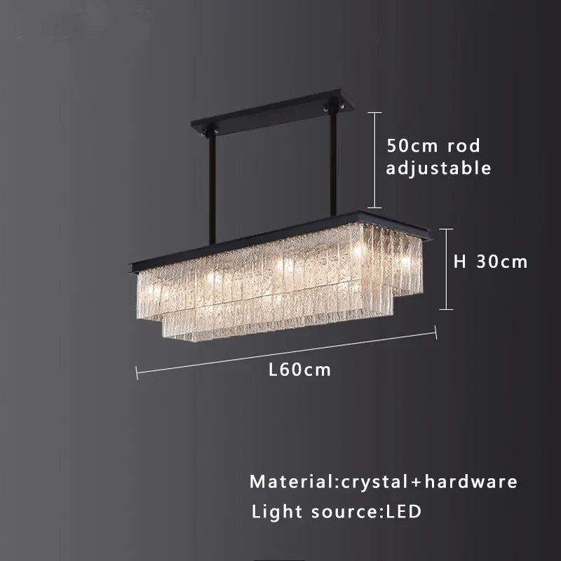 Afralia™ Elegant Crystal Glass Chandelier for Luxury Home Decor