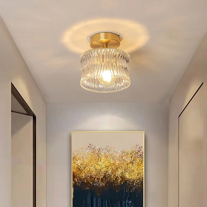 Afralia™ LED Glass Ceiling Lamp for Interior Decor