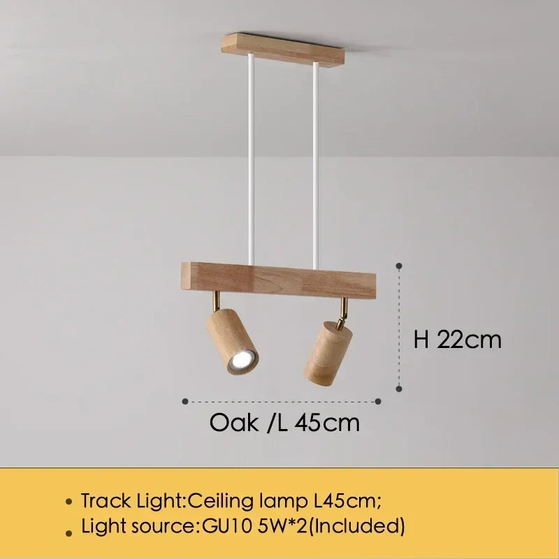 Afralia™ Nordic Wooden Ceiling Spotlight LED for Home Decor