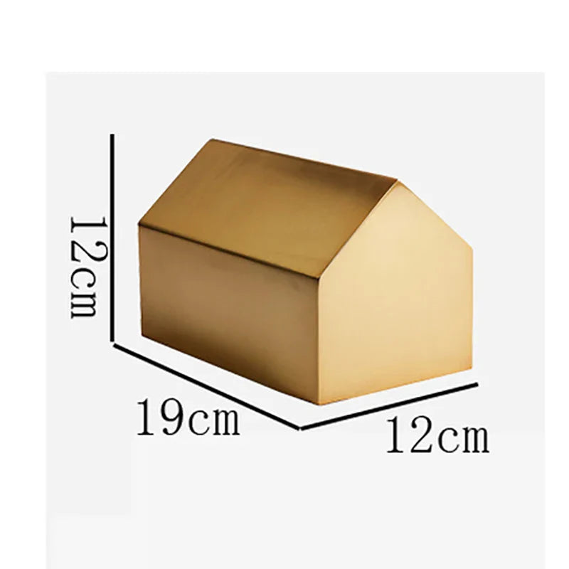 Afralia™ Brass Color Geometric Animal Tissue Box - Luxury Living Room Decor