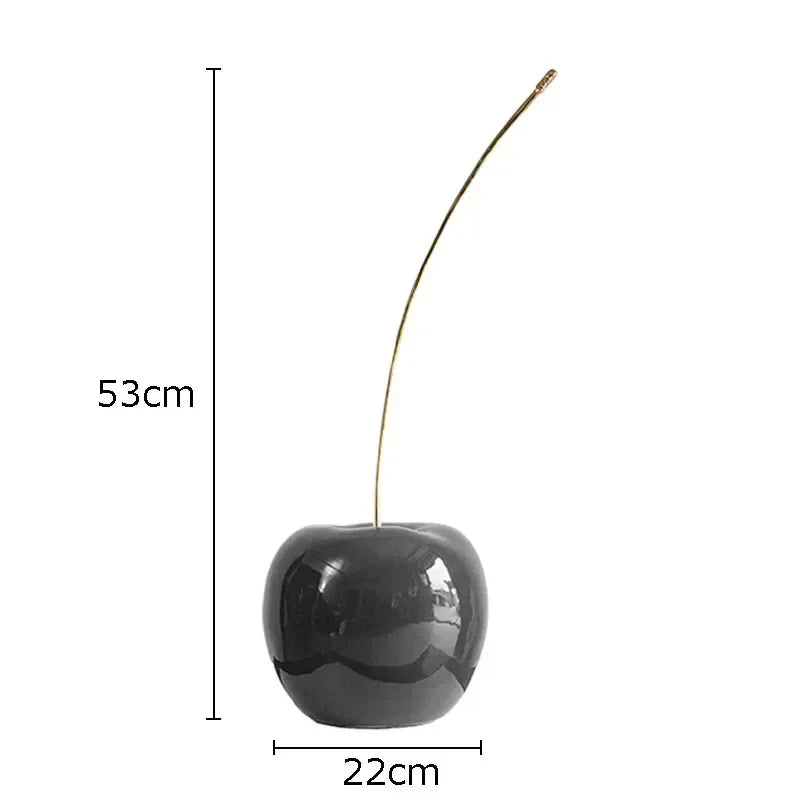 Afralia™ Cherry Fruit Sculpture Resin Desk Ornament Modern Home Decoration
