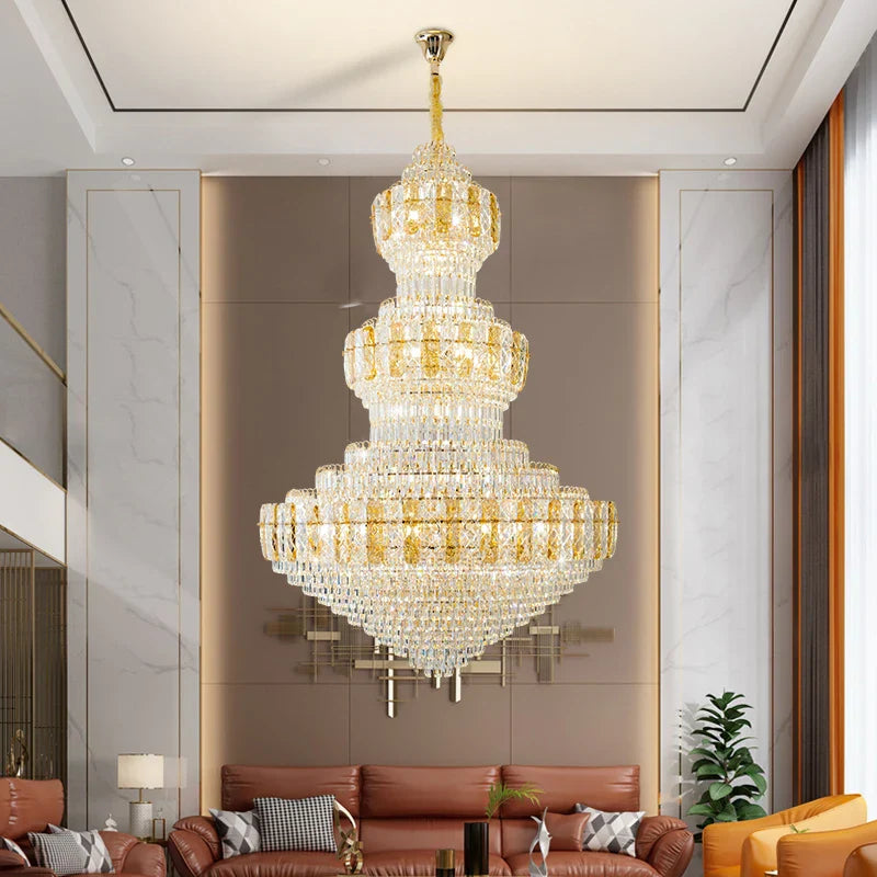 Afralia™ Crystal Duplex Headlight in Luxury European Style for Living Room & Hotel Lobby