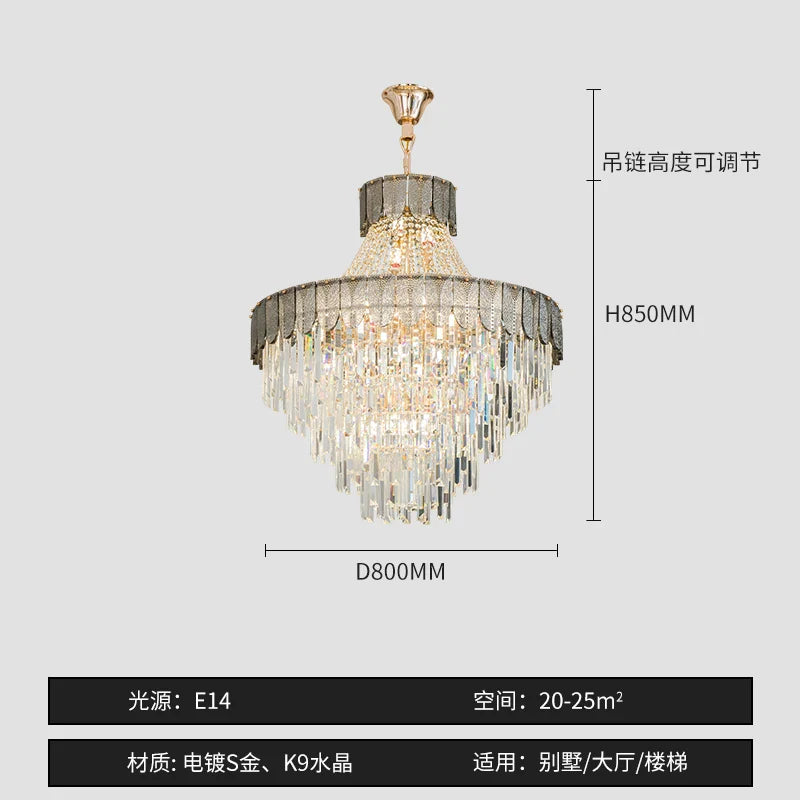 Afralia™ Shell Art Color Chandelier Luxury Lighting for Living & Dining Rooms