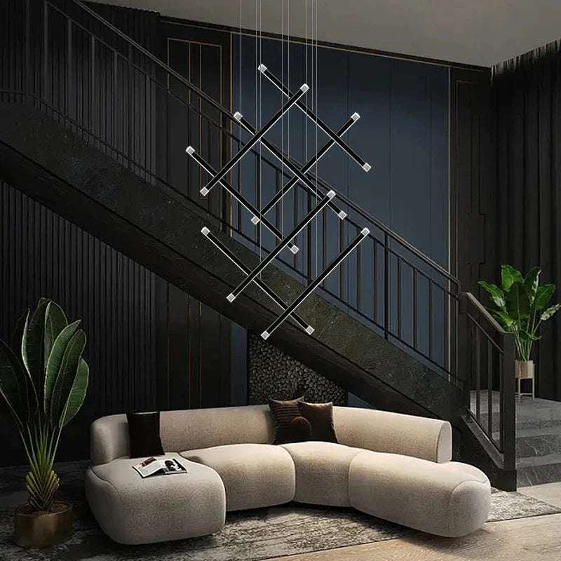 Afralia™ LED Chandelier: Luxury Indoor Lighting for Living Room, Hall, Staircase