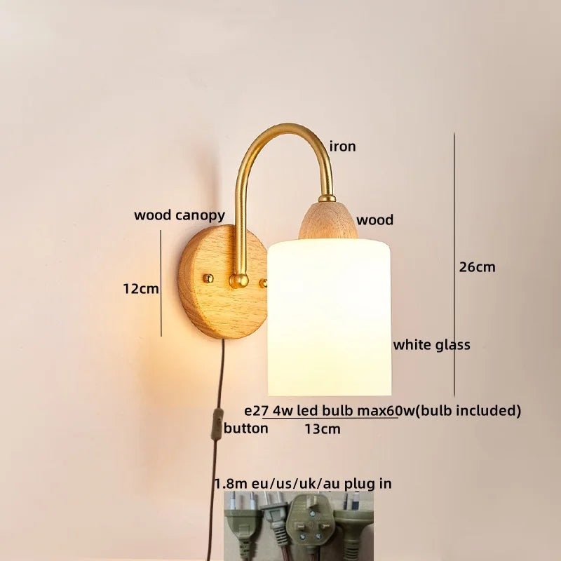 Afralia™ LED Wall Lamps: Nordic Modern Design for Home Decor, Living Room, Bar, Stair - Pull Chain Switch