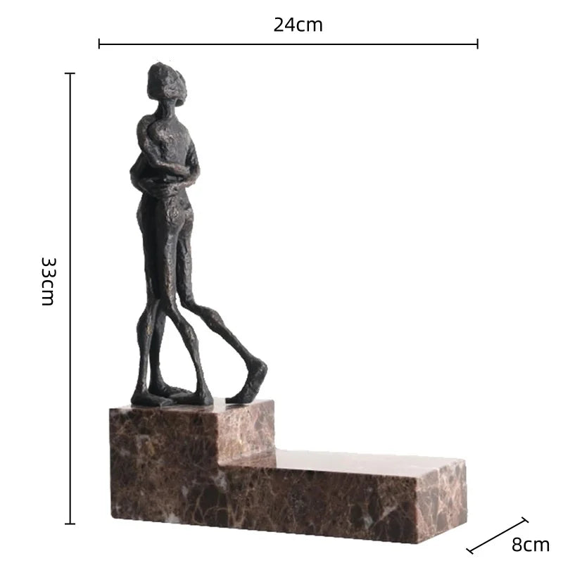 Afralia™ Gymnast Metal Handicraft Figure Home Decor Figurine Table Sculpture Accessory