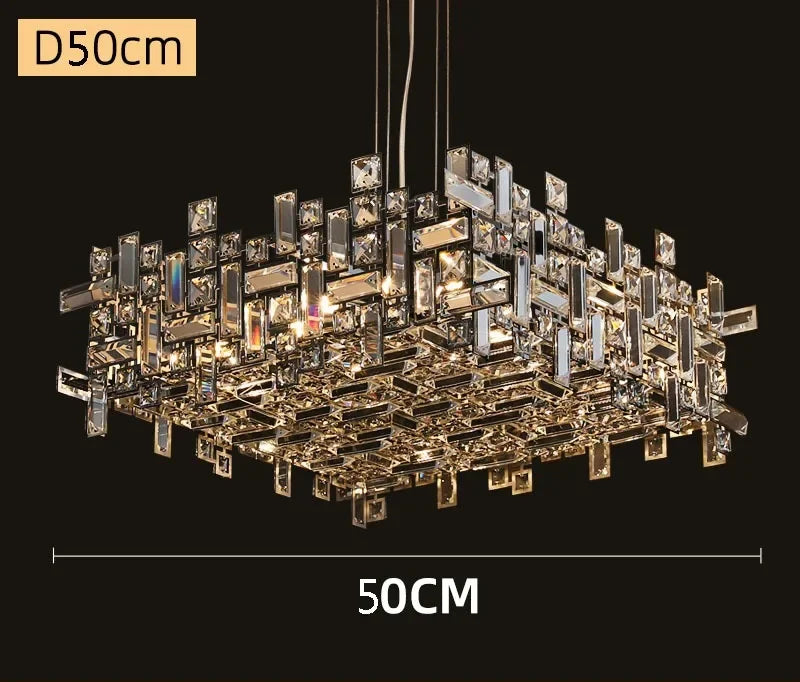 Afralia™ Elegant Crystal Chandelier for Living Room, Bedroom & Dining Area