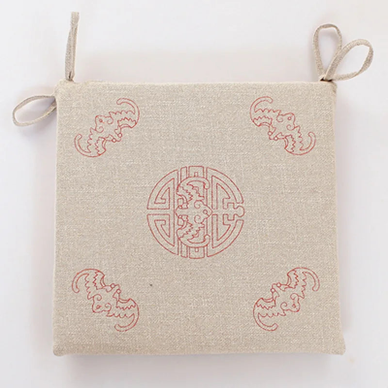 Afralia™ Linen Seat Cushion: Comfortable Non-slip Chair Pad with Strap