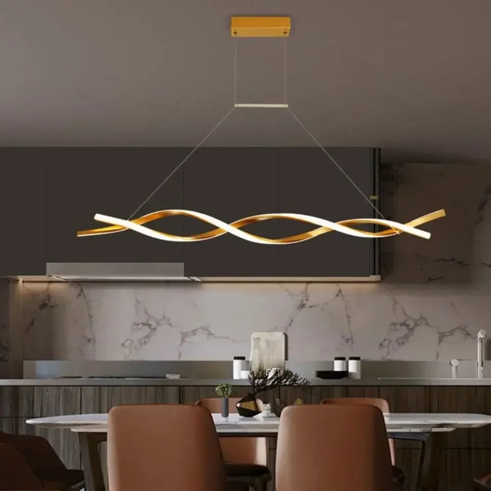 Afralia™ Modern Dimmable LED Pendant Lights for Kitchen Island Dining Chandelier