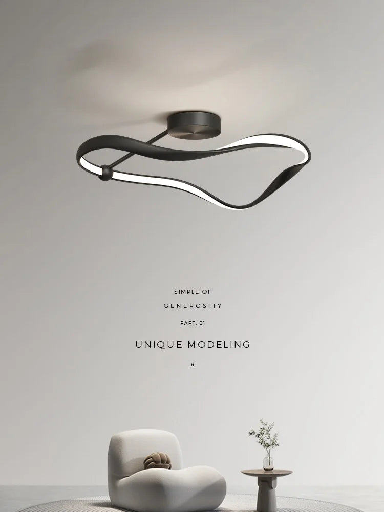 Afralia™ Modern Minimalist LED Ceiling Lamp for Master Bedroom and Book Room