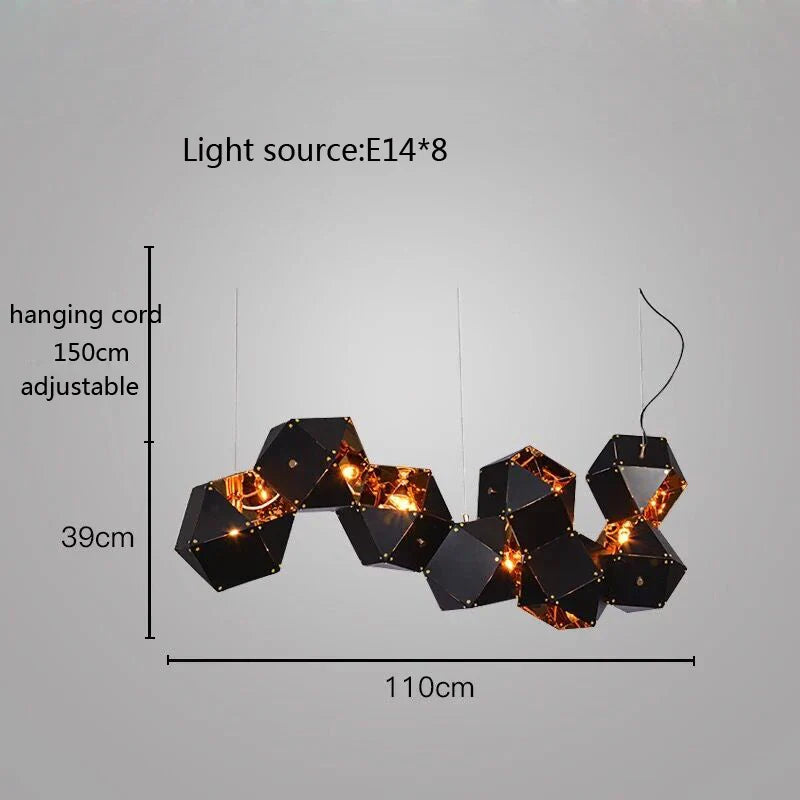 Afralia™ Cube LED Pendant Light: Art Deco Hanging Lamp for All-Match Style