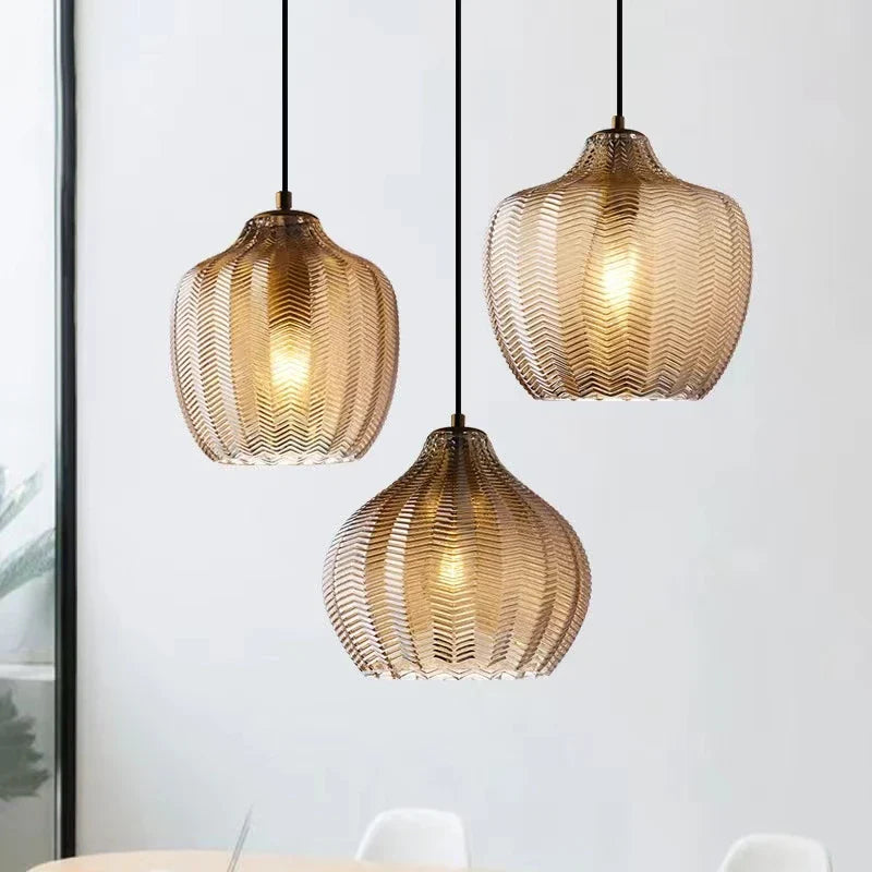 Afralia™ Glass Pendant Lights: Nordic Style for Restaurant, Kitchen, Dining, Bedroom, Bedside lighting