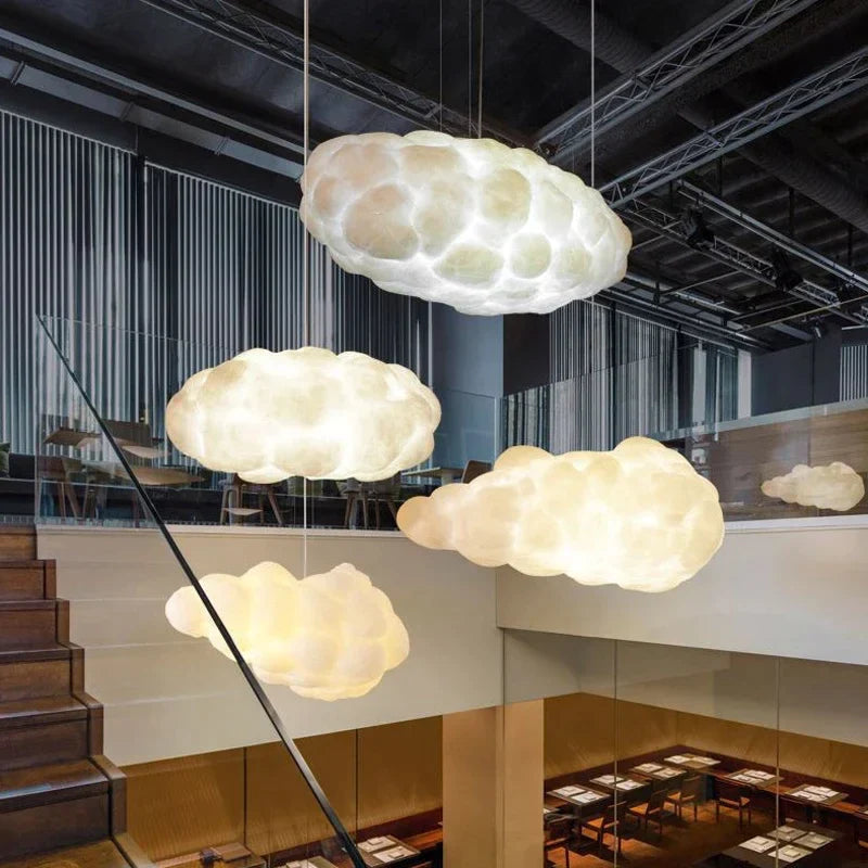 Afralia™ Modern Cloud LED Pendant Chandelier for Living Room Decor