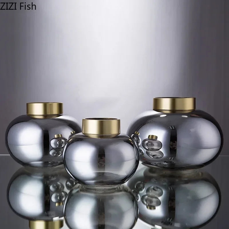 Afralia™ Glass Vase Desk Decoration Modern Floral Vases Room Decor Astral Bouquet