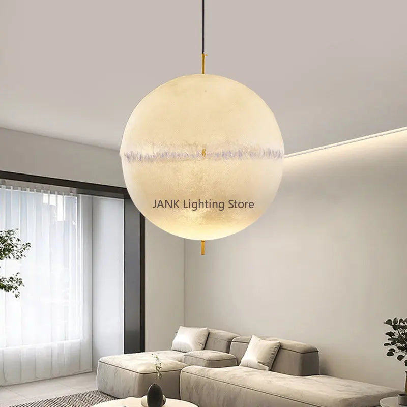 Afralia™ Designer Moon Pendant Chandelier High-end LED Lighting for Living Room Bedroom