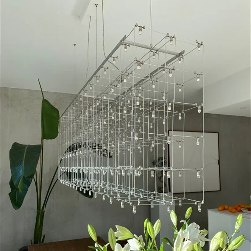 Afralia™ Cosmos Chandelier: Nordic Silver Firefly Light for Luxe Living & Dining Rooms