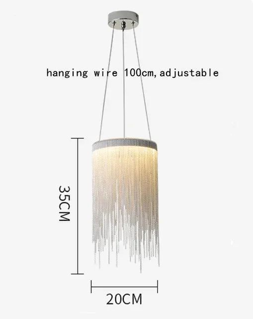 Afralia™ LED Tassel Chandeliers | Waterfall Hanging Pendant Light | Modern Art Decor Lighting