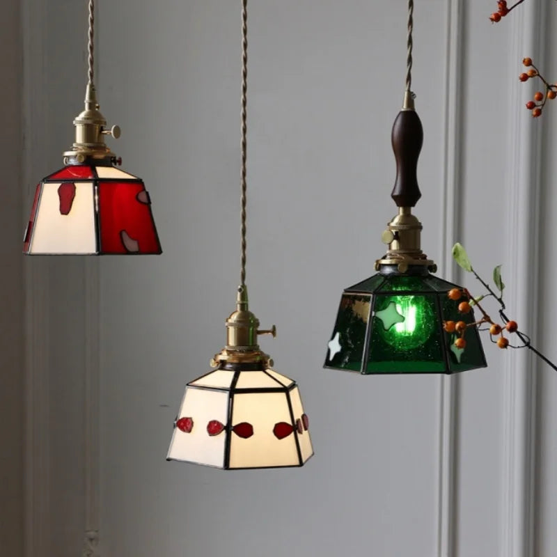 Afralia™ Glass LED Pendant Lights for Home Decor - Modern Hanging Lamp