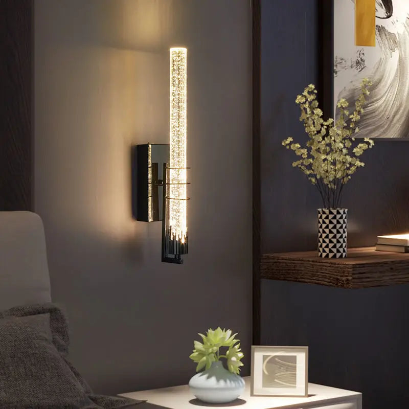Afralia™ Crystal Wall Light: Modern LED Long Lamp for Bedrooms, Living Rooms, and Stairs