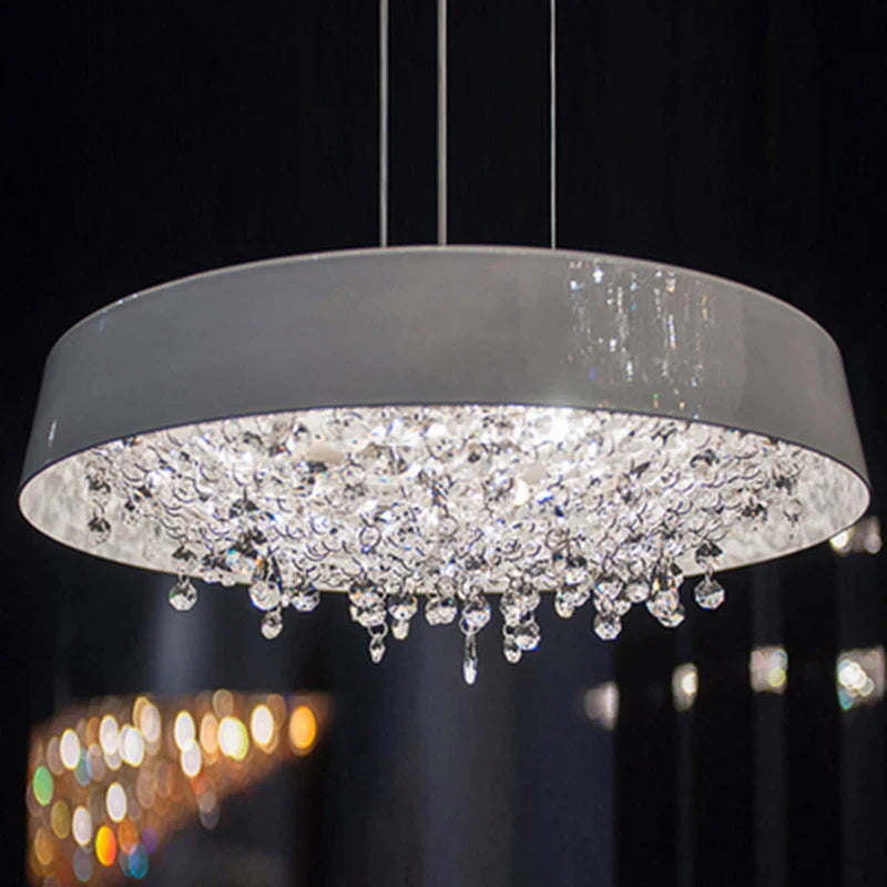 Afralia™ Clear Crystal Pendant Light Chandelier for Living Room & Bedroom