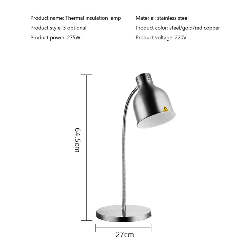 Afralia™ 275W Electric Food Heat Preservation Table Lamp for Kitchen and Restaurant