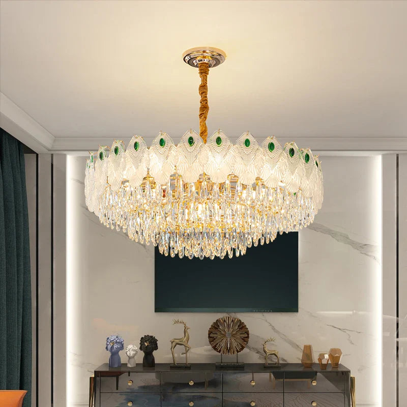Afralia™ Crystal Chandelier Light Luxury Living Room French 2024 New Zhongshan Lamps