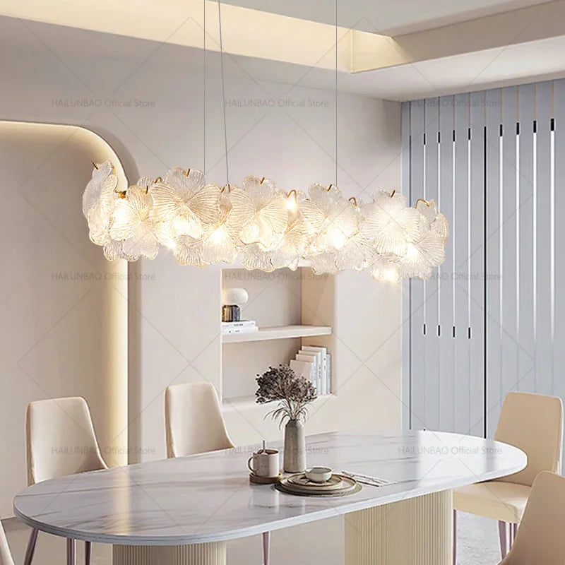 Afralia™ Crystal Petal Chandelier: New Light Luxury for Living Room, Dining Room, Bedroom