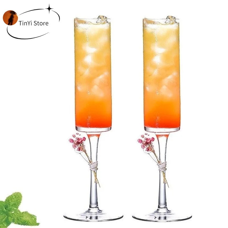 Afralia™ Bubble Champagne Glasses Set of 2 - Creative Goblets for Cocktail Parties