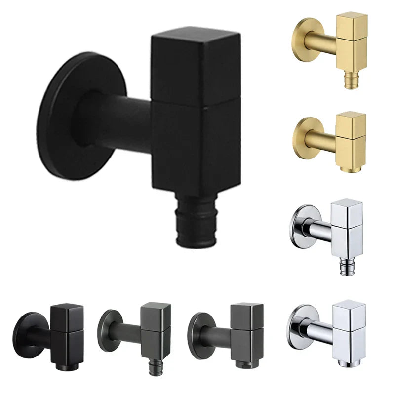 Afralia™ Brass Black Wall Mount Garden Faucet for Extended Outdoor Use